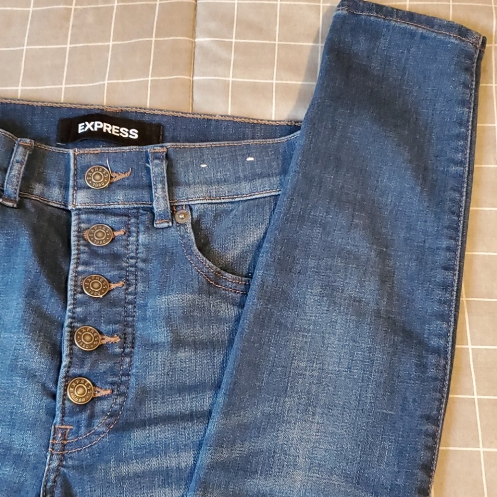 Express Button Fly Hyper Syretch Skinny Jean - Picture 8 of 10